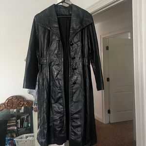 leather trench coat